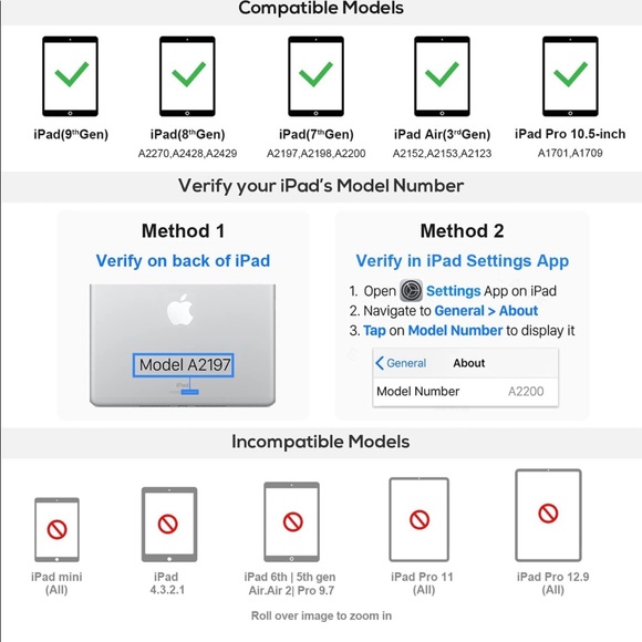 New typecase Touch iPad Keyboard Case with Trackpad for 10.2 inch iPad 2021 - Picture 2 of 4